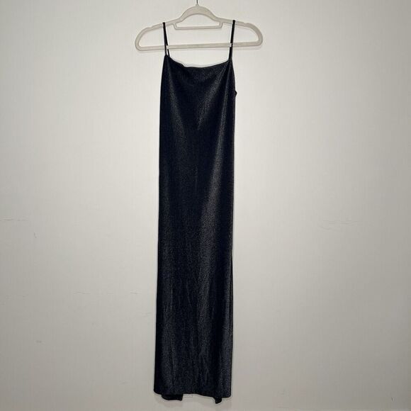 Vintage City Triangles Dress Womens Large Y2K Shimmer Strappy Back Formal Prom - Picture 1 of 9